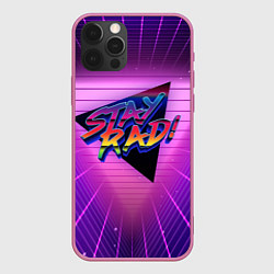 Чехол для iPhone 12 Pro Max Retro wave triangle, цвет: 3D-малиновый