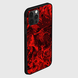 Чехол для iPhone 12 Pro Max Красные кляксы, цвет: 3D-черный — фото 2