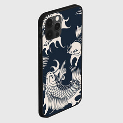 Чехол для iPhone 12 Pro Max Japan carp, цвет: 3D-черный — фото 2