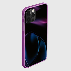 Чехол для iPhone 12 Pro Max Абстрактные фиолетовые волны, цвет: 3D-сиреневый — фото 2