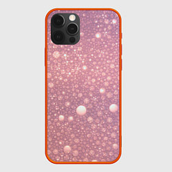 Чехол для iPhone 12 Pro Max Pink bubbles, цвет: 3D-красный