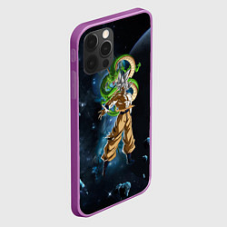 Чехол для iPhone 12 Pro Max Dragon Ball - Space - Son Goku, цвет: 3D-сиреневый — фото 2