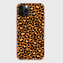 Чехол для iPhone 12 Pro Max Леопардовый цвет, цвет: 3D-светло-розовый