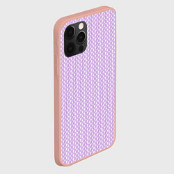 Чехол для iPhone 12 Pro Max Вязаное полотно - Розовое, цвет: 3D-светло-розовый — фото 2