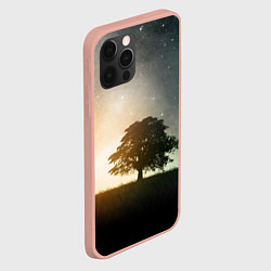 Чехол для iPhone 12 Pro Max Раскидистое дерево на фоне звёздного неба, цвет: 3D-светло-розовый — фото 2