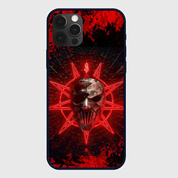 Чехол для iPhone 12 Pro Max Slipknot red satan star, цвет: 3D-черный