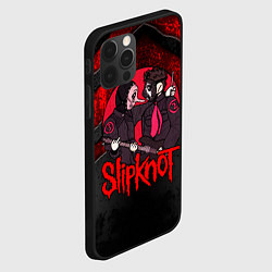 Чехол для iPhone 12 Pro Max Slipknot black and red, цвет: 3D-черный — фото 2