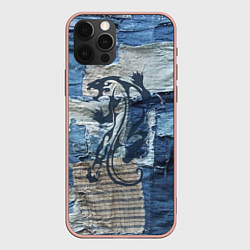 Чехол для iPhone 12 Pro Max Cotton Rag - Patchwork -Tiger, цвет: 3D-светло-розовый