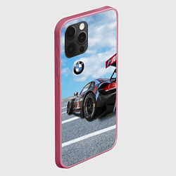 Чехол для iPhone 12 Pro Max BMW racing team - Motorsport - M Performance, цвет: 3D-малиновый — фото 2