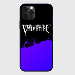 Чехол для iPhone 12 Pro Max Bullet For My Valentine purple grunge, цвет: 3D-черный