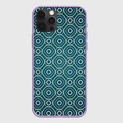 Чехол для iPhone 12 Pro Max Светло-зелёная текстура, цвет: 3D-сиреневый