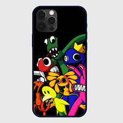 Чехол для iPhone 12 Pro Max Персонажи из радужных друзей, цвет: 3D-черный