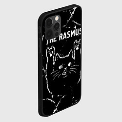 Чехол для iPhone 12 Pro Max Группа The Rasmus и рок кот, цвет: 3D-черный — фото 2