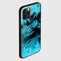 Чехол для iPhone 12 Pro Max Голубой лед - иней, цвет: 3D-черный — фото 2