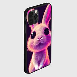 Чехол для iPhone 12 Pro Max Кролик 3Д арт, цвет: 3D-черный — фото 2