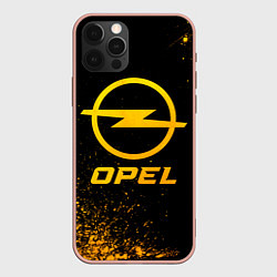 Чехол для iPhone 12 Pro Max Opel - gold gradient, цвет: 3D-светло-розовый