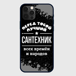 Чехол для iPhone 12 Pro Max Лучший сантехник всех времён и народов, цвет: 3D-черный
