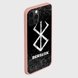 Чехол для iPhone 12 Pro Max Berserk с потертостями на темном фоне, цвет: 3D-светло-розовый — фото 2