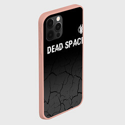 Чехол для iPhone 12 Pro Max Dead Space glitch на темном фоне: символ сверху, цвет: 3D-светло-розовый — фото 2