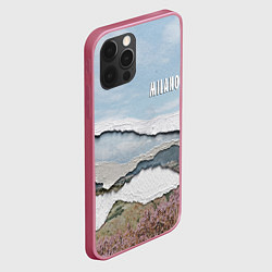 Чехол для iPhone 12 Pro Max Текстура рваной бумаги - Milano, цвет: 3D-малиновый — фото 2