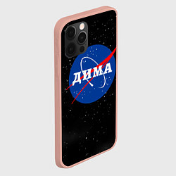 Чехол для iPhone 12 Pro Max Дима Наса космос, цвет: 3D-светло-розовый — фото 2