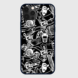 Чехол для iPhone 12 Pro Max JDM Pattern, цвет: 3D-черный