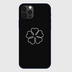 Чехол для iPhone 12 Pro Max Черный пятилистный клевер из аниме черный клевер -, цвет: 3D-черный