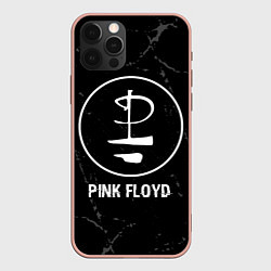 Чехол для iPhone 12 Pro Max Pink Floyd glitch на темном фоне, цвет: 3D-светло-розовый