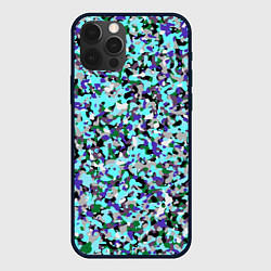 Чехол для iPhone 12 Pro Max Абстрактные разноцветные пятна, цвет: 3D-черный