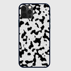 Чехол для iPhone 12 Pro Max Далматин - текстура, цвет: 3D-черный