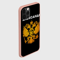 Чехол для iPhone 12 Pro Max Александр и зологой герб РФ, цвет: 3D-светло-розовый — фото 2