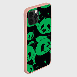 Чехол для iPhone 12 Pro Max Panda green pattern, цвет: 3D-светло-розовый — фото 2