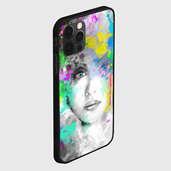 Чехол для iPhone 12 Pro Max Fashion абстрактный портрет, цвет: 3D-черный — фото 2