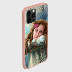 Чехол для iPhone 12 Pro Max Фэнтези фея бабочка, цвет: 3D-светло-розовый — фото 2