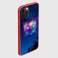 Чехол для iPhone 12 Pro Max Планета кошачья голова, цвет: 3D-красный — фото 2