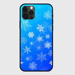 Чехол для iPhone 12 Pro Max Снежинки в небе, цвет: 3D-черный