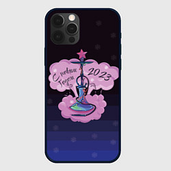 Чехол для iPhone 12 Pro Max Кальян с гирляндой, цвет: 3D-черный