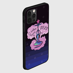 Чехол для iPhone 12 Pro Max Кальян с гирляндой, цвет: 3D-черный — фото 2