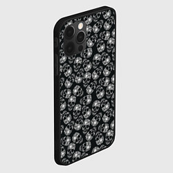 Чехол для iPhone 12 Pro Max Черепа со звёздами, цвет: 3D-черный — фото 2