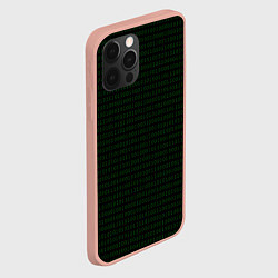 Чехол для iPhone 12 Pro Max Однотонный двоичный код, цвет: 3D-светло-розовый — фото 2