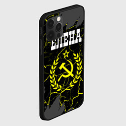 Чехол для iPhone 12 Pro Max Елена и желтый символ СССР со звездой, цвет: 3D-черный — фото 2