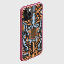 Чехол для iPhone 12 Pro Max Меха-робот, цвет: 3D-малиновый — фото 2