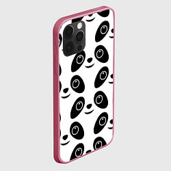 Чехол для iPhone 12 Pro Max Panda bing dun dun, цвет: 3D-малиновый — фото 2