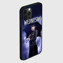 Чехол для iPhone 12 Pro Max Уэнсдэй Аддамс с зонтиком, цвет: 3D-черный — фото 2