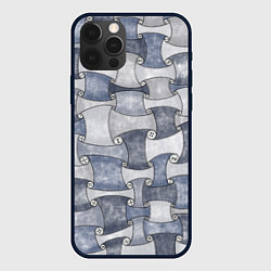 Чехол для iPhone 12 Pro Max Джинсовый паттерн, цвет: 3D-черный
