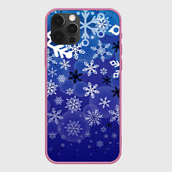 Чехол для iPhone 12 Pro Max Сказочный снегопад, цвет: 3D-малиновый
