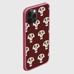 Чехол для iPhone 12 Pro Max Узор улыбающиеся черепочки, цвет: 3D-малиновый — фото 2
