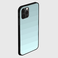 Чехол для iPhone 12 Pro Max Голубые горизонтальные полосы, градиент, цвет: 3D-черный — фото 2