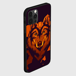 Чехол для iPhone 12 Pro Max Голова рыжего волка, цвет: 3D-черный — фото 2
