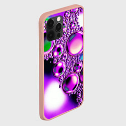 Чехол для iPhone 12 Pro Max Фиолетовые пузыри, цвет: 3D-светло-розовый — фото 2